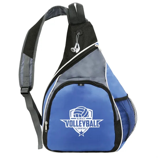 Sling bag made of 600 denier polyester with non-woven accents, 12"... from ASI 46755 Cosmo Promos