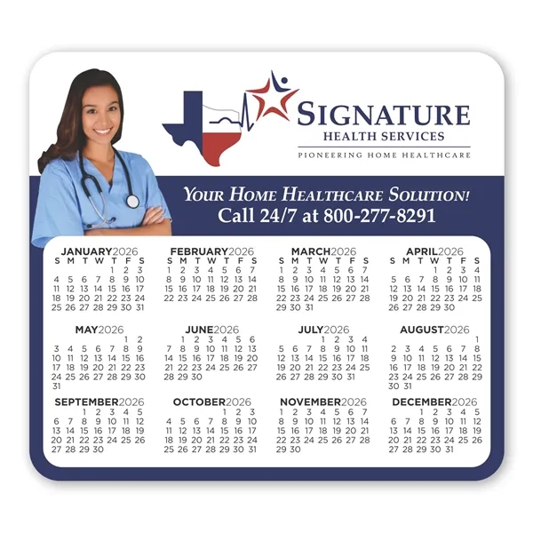 3 1/2" x 3 7/8" calendar magnet with round corners and... from ASI 68507 The Magnet Group / Magnet LLC™