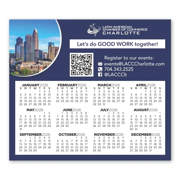 3 13/32" x 3 29/32" calendar magnet with square corners and... from ASI 68507 The Magnet Group / Magnet LLC™
