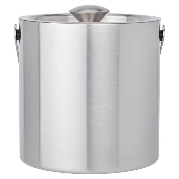 double walled vacuum insulated stainless steel ice bucket with tongs and... from ASI 57655 STOPNGO Line