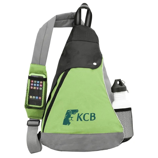 Sling pack features 2 large pockets, cell  phone holster and... from ASI 46755 Cosmo Promos