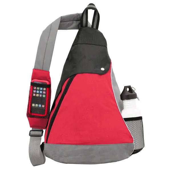 Sling pack features 2 large pockets, cell  phone holster and... from ASI 46755 Cosmo Promos