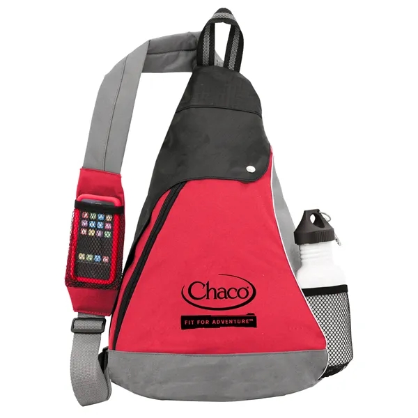 Sling pack features 2 large pockets, cell  phone holster and... from ASI 46755 Cosmo Promos