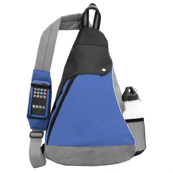 Sling pack features 2 large pockets, cell  phone holster and... from ASI 46755 Cosmo Promos