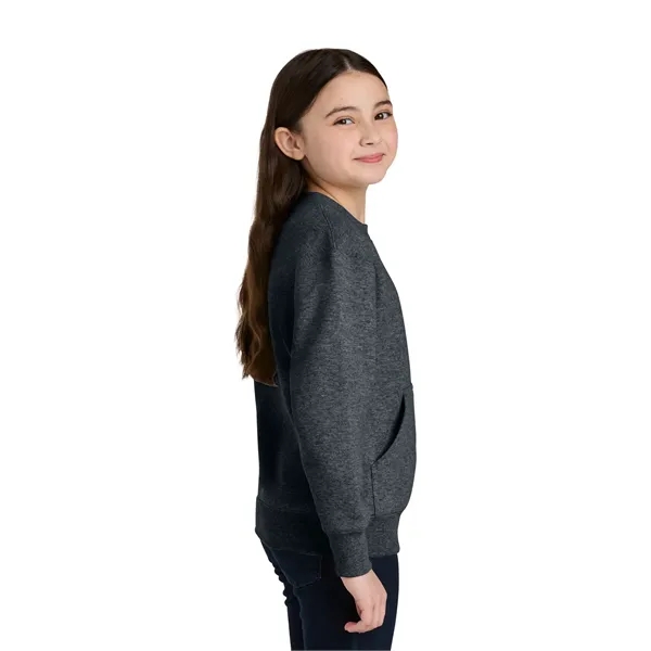 Port & Co Youth Core Fleece Crewneck Pocket Sweatshirt... from ASI 84863 SanMar