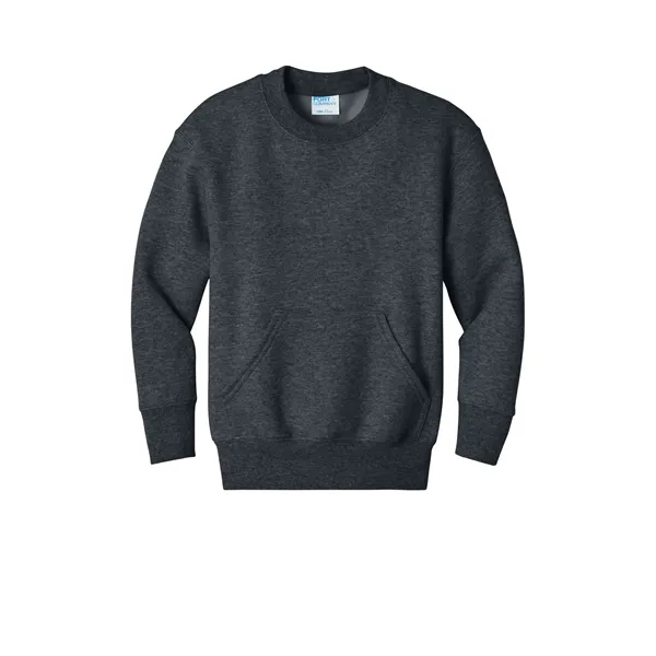 Port & Co Youth Core Fleece Crewneck Pocket Sweatshirt... from ASI 84863 SanMar