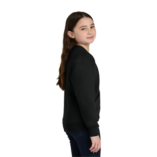 Port & Co Youth Core Fleece Crewneck Pocket Sweatshirt... from ASI 84863 SanMar