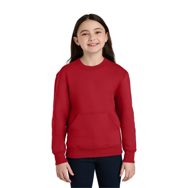 Port & Co Youth Core Fleece Crewneck Pocket Sweatshirt... from ASI 84863 SanMar