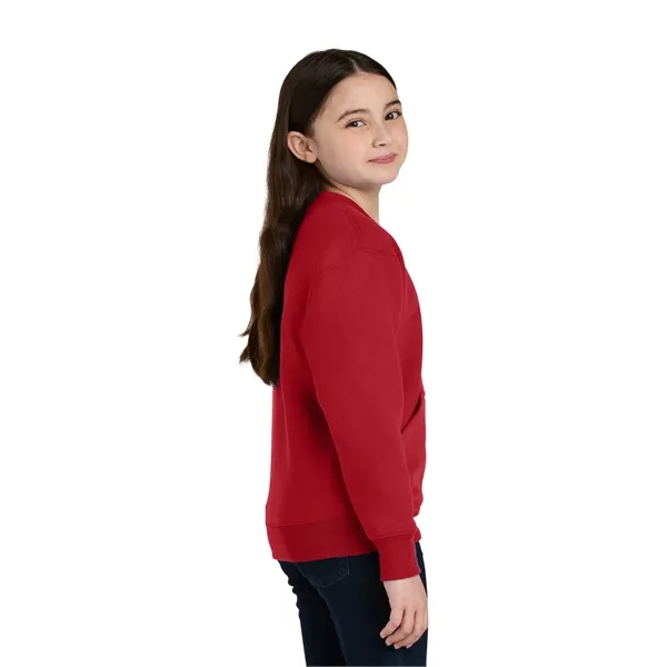 Port & Co Youth Core Fleece Crewneck Pocket Sweatshirt... from ASI 84863 SanMar