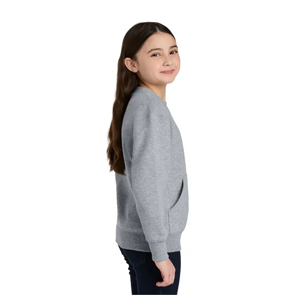 Port & Co Youth Core Fleece Crewneck Pocket Sweatshirt... from ASI 84863 SanMar