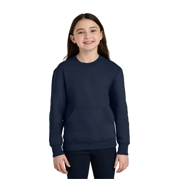 Port & Co Youth Core Fleece Crewneck Pocket Sweatshirt... from ASI 84863 SanMar