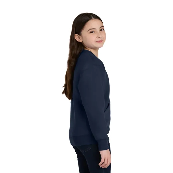 Port & Co Youth Core Fleece Crewneck Pocket Sweatshirt... from ASI 84863 SanMar