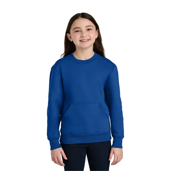 Port & Co Youth Core Fleece Crewneck Pocket Sweatshirt... from ASI 84863 SanMar