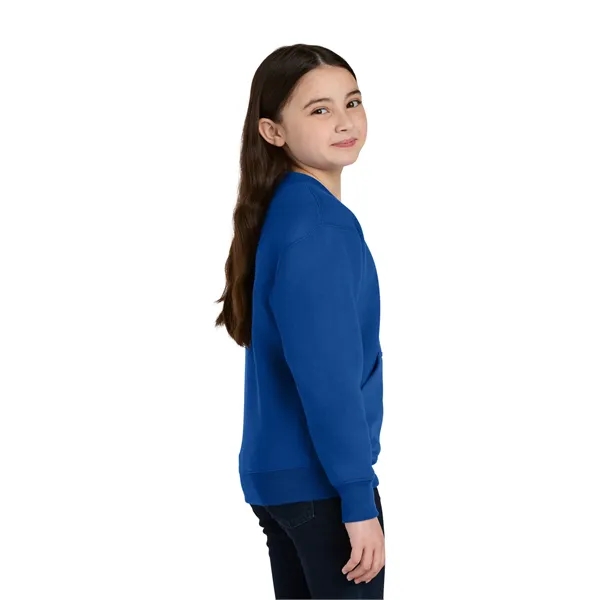 Port & Co Youth Core Fleece Crewneck Pocket Sweatshirt... from ASI 84863 SanMar