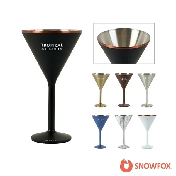 Snowfox® 8 oz. Double Wall Steel Stemmed Martini Glass... from ASI 67866 Logomark/Valumark