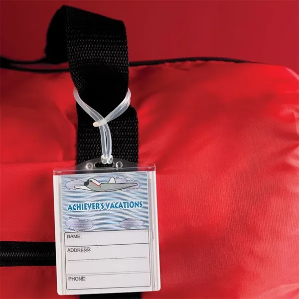 Lenticular luggage tag with a silicone strap and slide lens that... from ASI 68190 Lungsal / Lungsal