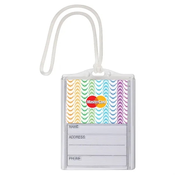 Lenticular luggage tag with a silicone strap and slide lens that... from ASI 68190 Lungsal / Lungsal