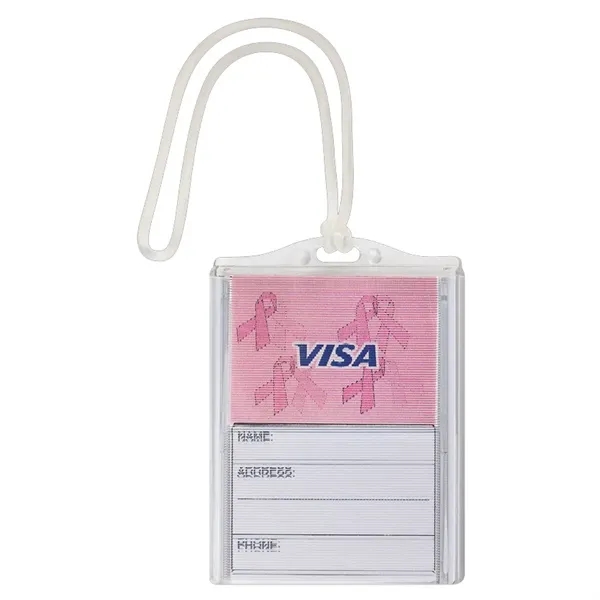 Lenticular luggage tag with a silicone strap and slide lens that... from ASI 68190 Lungsal / Lungsal