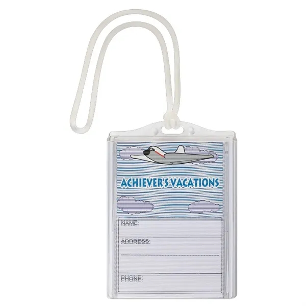 Lenticular luggage tag with a silicone strap and slide lens that... from ASI 68190 Lungsal / Lungsal