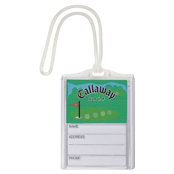 Lenticular luggage tag with a silicone strap and slide lens that... from ASI 68190 Lungsal / Lungsal