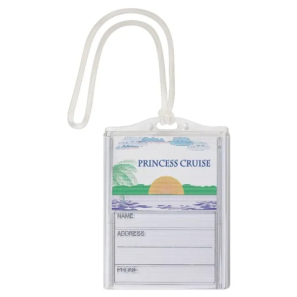 Lenticular luggage tag with a silicone strap and slide lens that... from ASI 68190 Lungsal / Lungsal