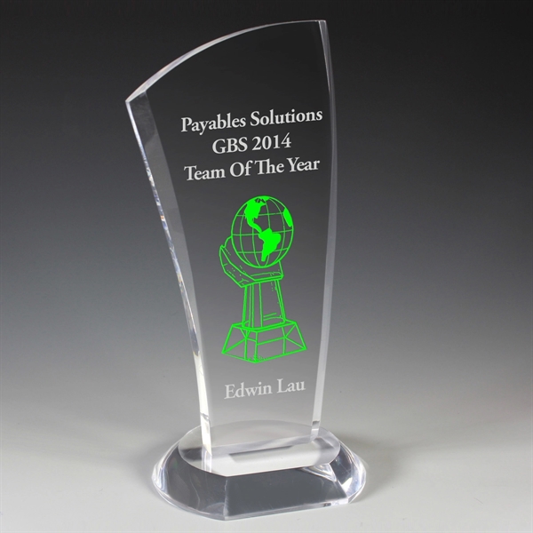 4 3/4" x 9 1/2" x 3/4" clear acrylic award on... from ASI 62660 Innovation Line