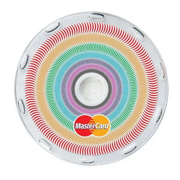 Clear, round coaster that measures 4" diameter with lenticular design that... from ASI 68190 Lungsal / Lungsal