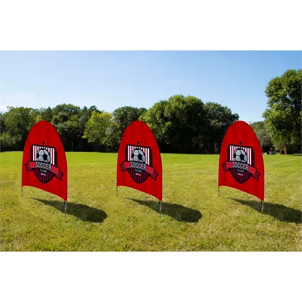 Lawn sign kit with 5' x 4' polyester sign with double... from ASI 87188 Showdown Displays