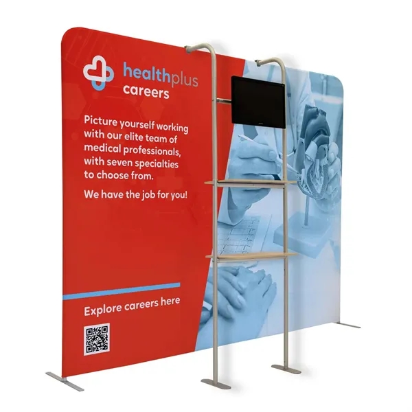 29.75" x 91.625 " x 16.25 " aluminum two-tier Merchandiser shelf... from ASI 87188 Showdown Displays