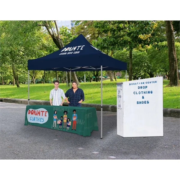 Premium tent kit with a 10' tent, crank-up canopy, stake kit,... from ASI 87188 Showdown Displays
