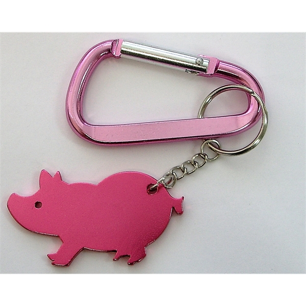 Jumbo size pig shape bottle opener with key chain and carabiner... from ASI 74585 Nu Promo International / Nu Promo Line