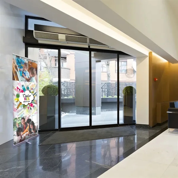 33.5" economy plus retractor kit with no-curl opaque fabric.... from ASI 87188 Showdown Displays