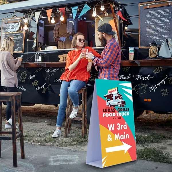 Set of two 22" x 35.5" x 12" A-frame single-sided signs... from ASI 87188 Showdown Displays