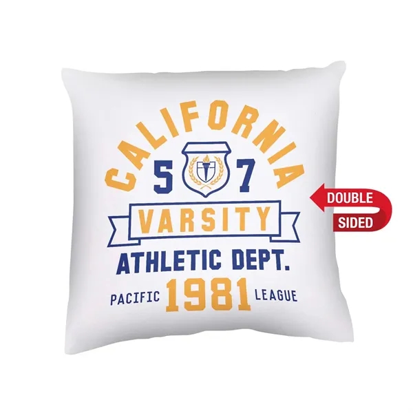 16" x 16" decorative pillow with double-sided, dye sublimation printed pillow... from ASI 87188 Showdown Displays