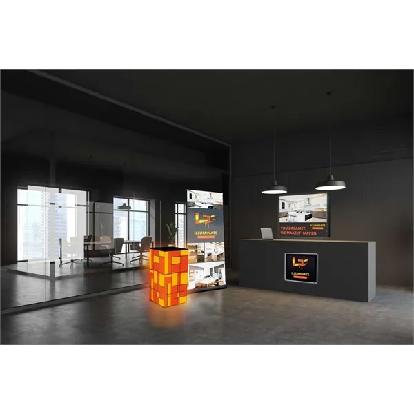 31.5" spotlight retractor kit with LED lights and two single-sided banners.... from ASI 87188 Showdown Displays