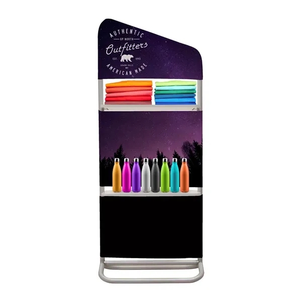 2' x 59" EuroFit Evolution two-shelf incline wall with a double... from ASI 87188 Showdown Displays