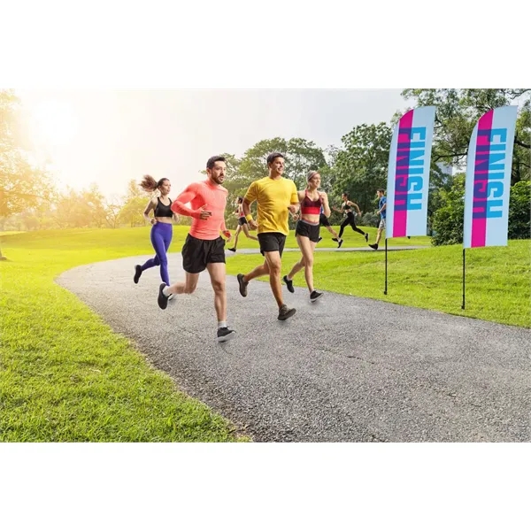 9' blade sail sign made of super poly knit fabric with... from ASI 87188 Showdown Displays