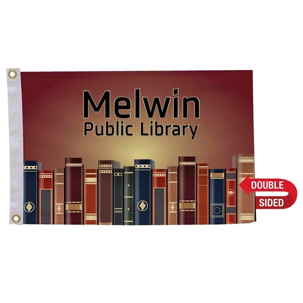 16" x 24" nylon flag with canvas heading, brass grommets and... from ASI 87188 Showdown Displays