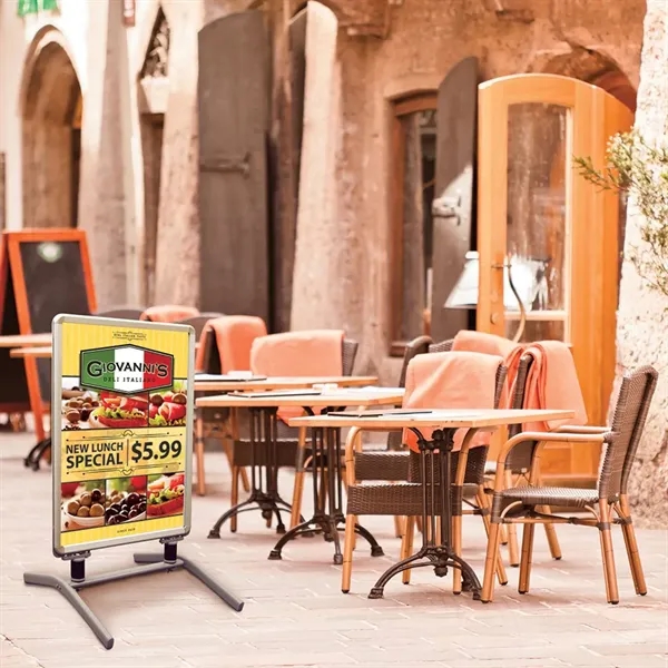 Outdoor spring-mounted 10 ounce Titan plastic sign kit with flexible base.... from ASI 87188 Showdown Displays