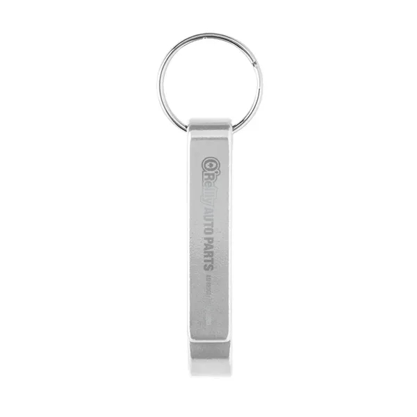 Aluminum double-sided bottle and flip top can opener keychain available in... from ASI 88060 Snugz/USA Inc / Sweda®