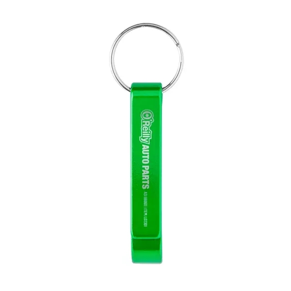 Aluminum double-sided bottle and flip top can opener keychain available in... from ASI 88060 Snugz/USA Inc / Sweda®