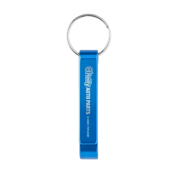 Aluminum double-sided bottle and flip top can opener keychain available in... from ASI 88060 Snugz/USA Inc / Sweda®