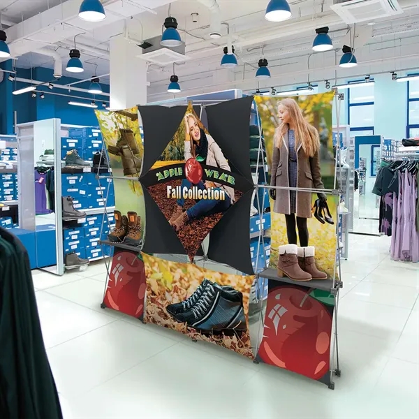 Deluxe GeoMetrix display with 12-quad double-knit polyester display and carrying case.... from ASI 87188 Showdown Displays