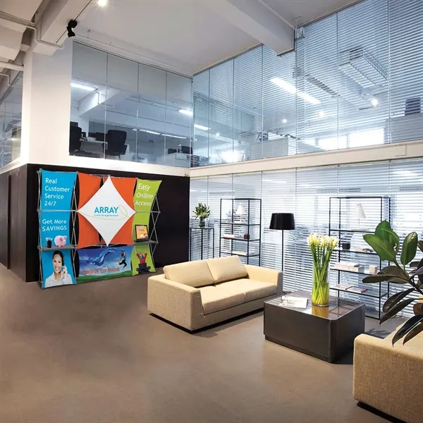 Deluxe GeoMetrix display with 12-quad double-knit polyester display and carrying case.... from ASI 87188 Showdown Displays