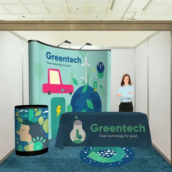 8' curved ARISE floor display kit.... from ASI 87188 Showdown Displays