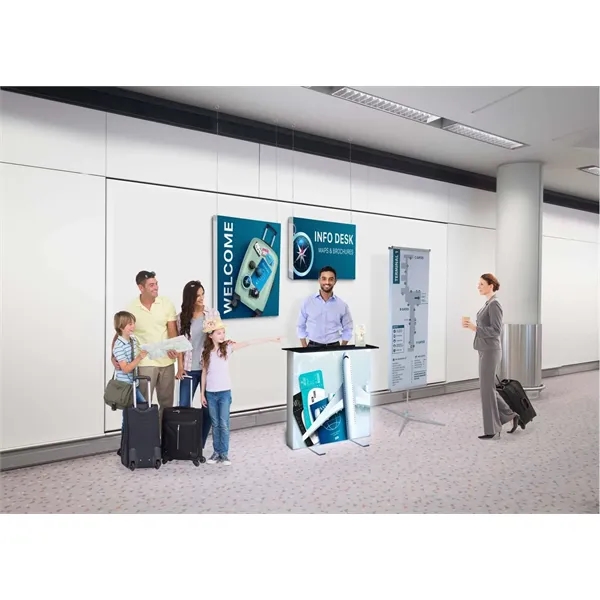 Put your brand overhead! This ceiling-mounted kit features vibrant graphics that... from ASI 87188 Showdown Displays