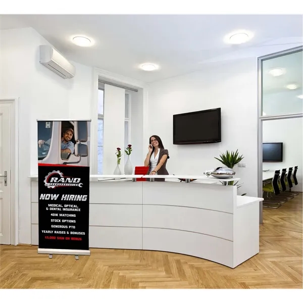 Get double the advertising power with this retractable banner display.... from ASI 87188 Showdown Displays