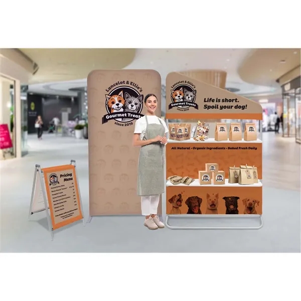 This A-frame impresses passersby with the upscale look of fabric.... from ASI 87188 Showdown Displays
