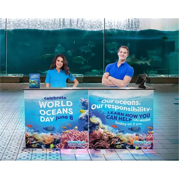 Light up your brand with this glowing counter unit.... from ASI 87188 Showdown Displays