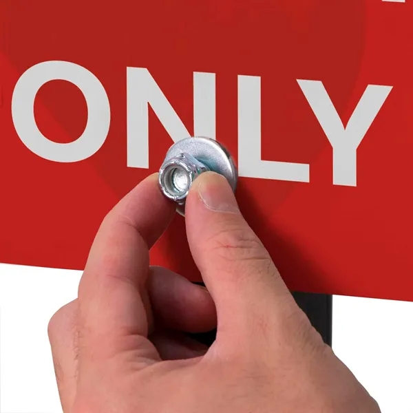 60" portable sign post kit with single-sided graphics, wheeled base and... from ASI 87188 Showdown Displays